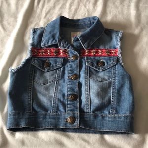 Little girls denim vest